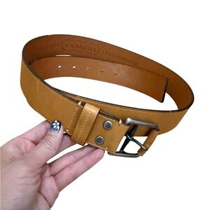 Coach Tan Leather Belt